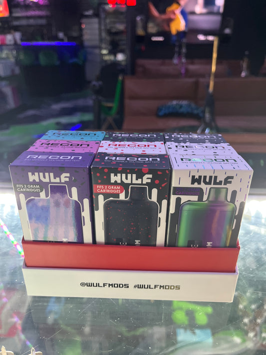Wulf recon 2g cartridge vaporizer black with red spots