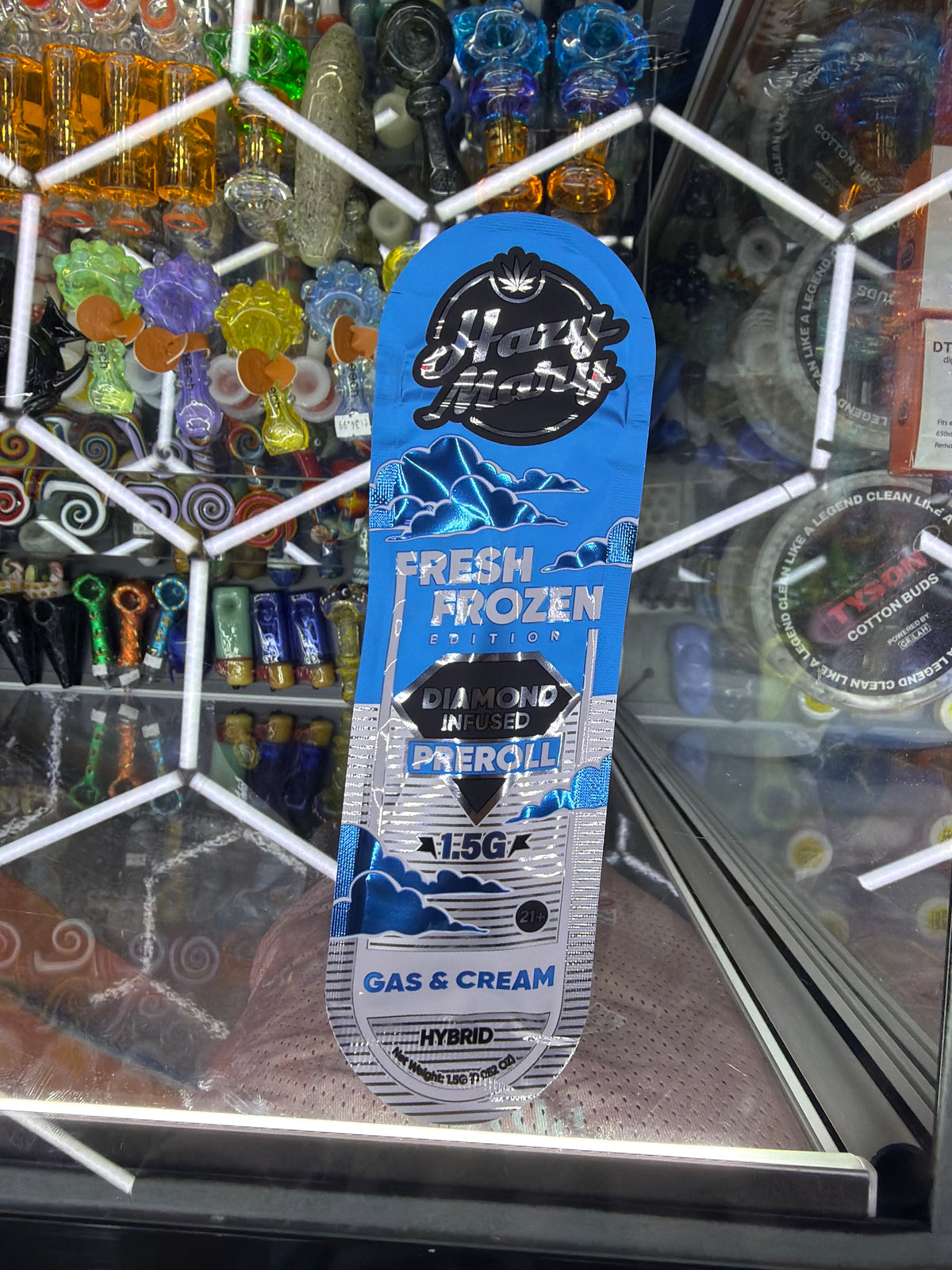 Hazy Mary Fresh Frozen Edition Diamond Infused 1.5g preroll Hybrid Gas & Cream