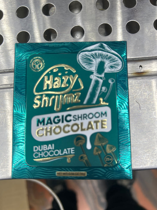 Hazy shrumz magic shroom chocolate Dubai chocolate