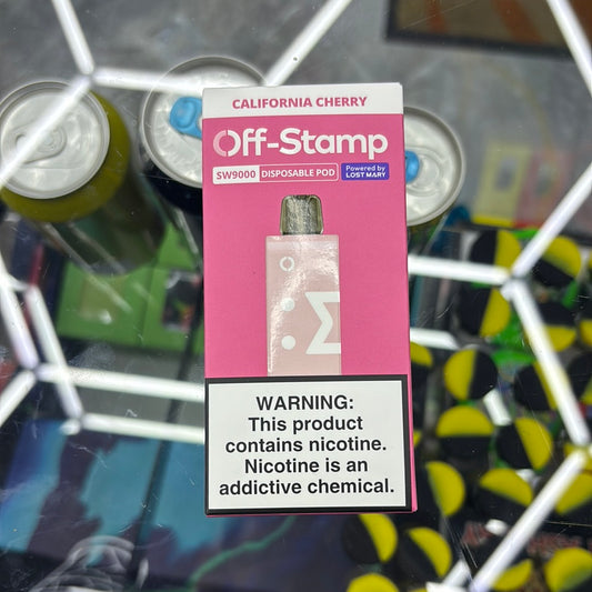 Off stamp pod California cherry