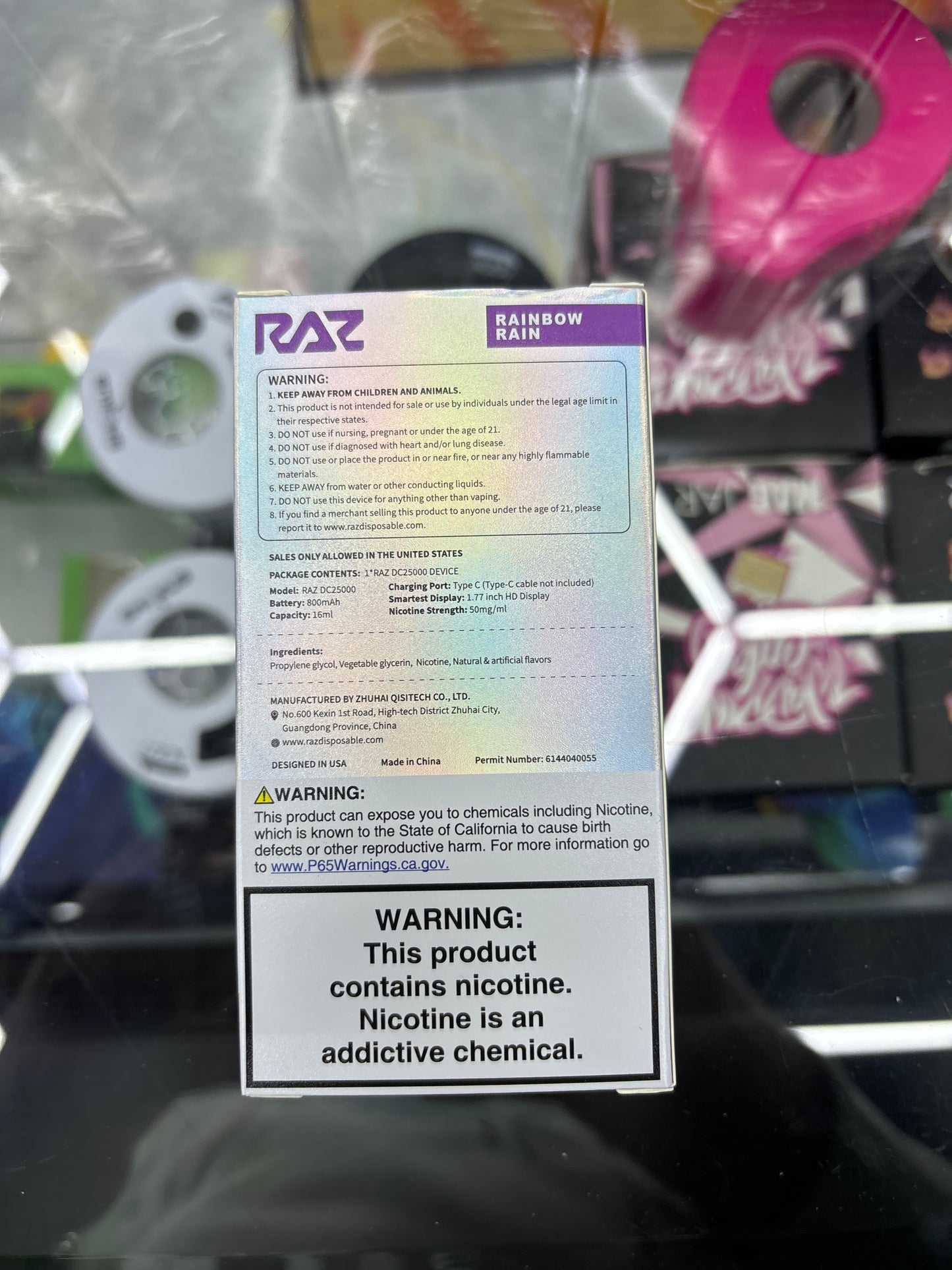 Raz dc25000 25k puffs rainbow rain