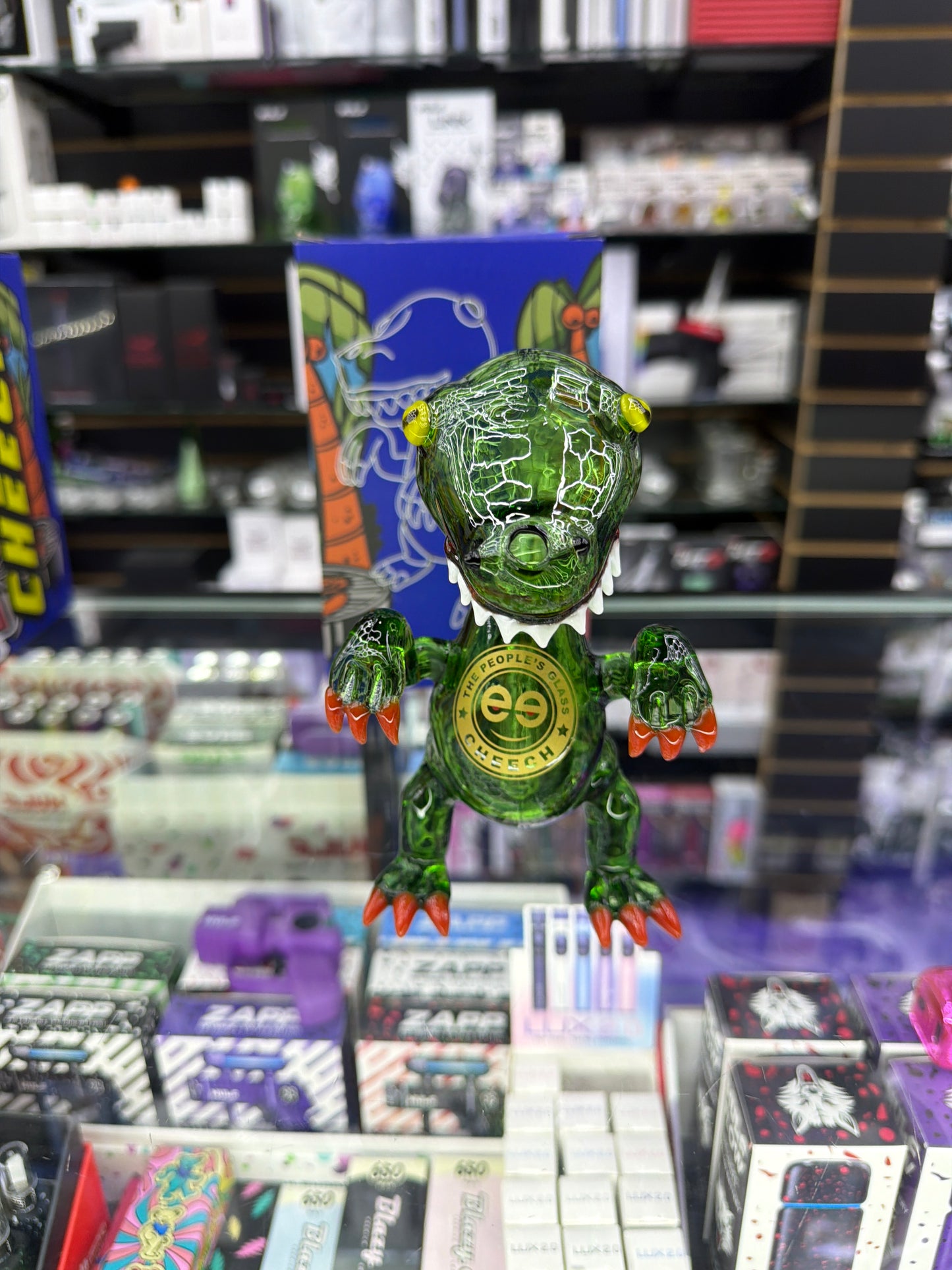 Cheech Playful Glass Dinosaur Green