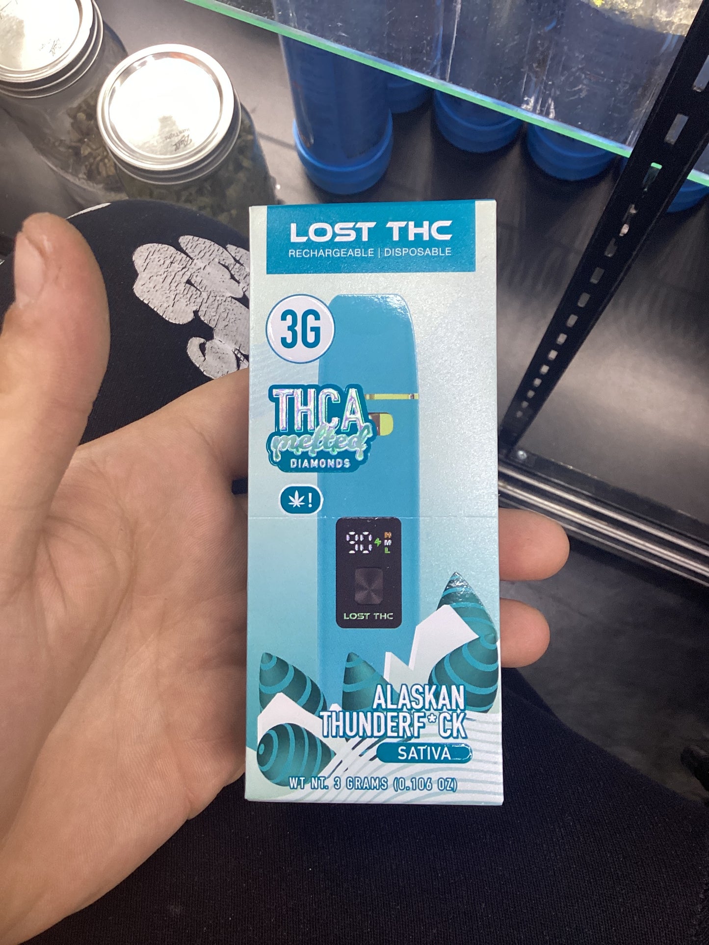 Lost thc melted diamonds 3g alaskin thunder fck sativa
