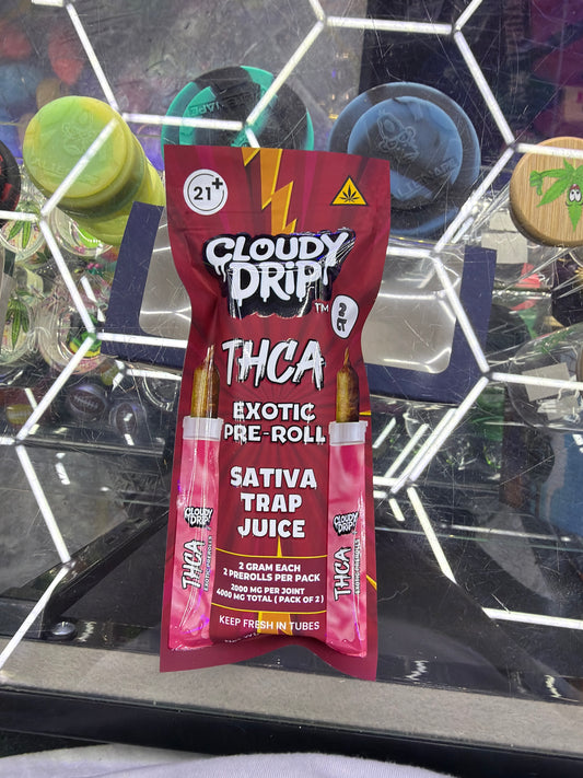 Cloudy Drip Exotic Thca preroll 2ct Sativa Trap Juice