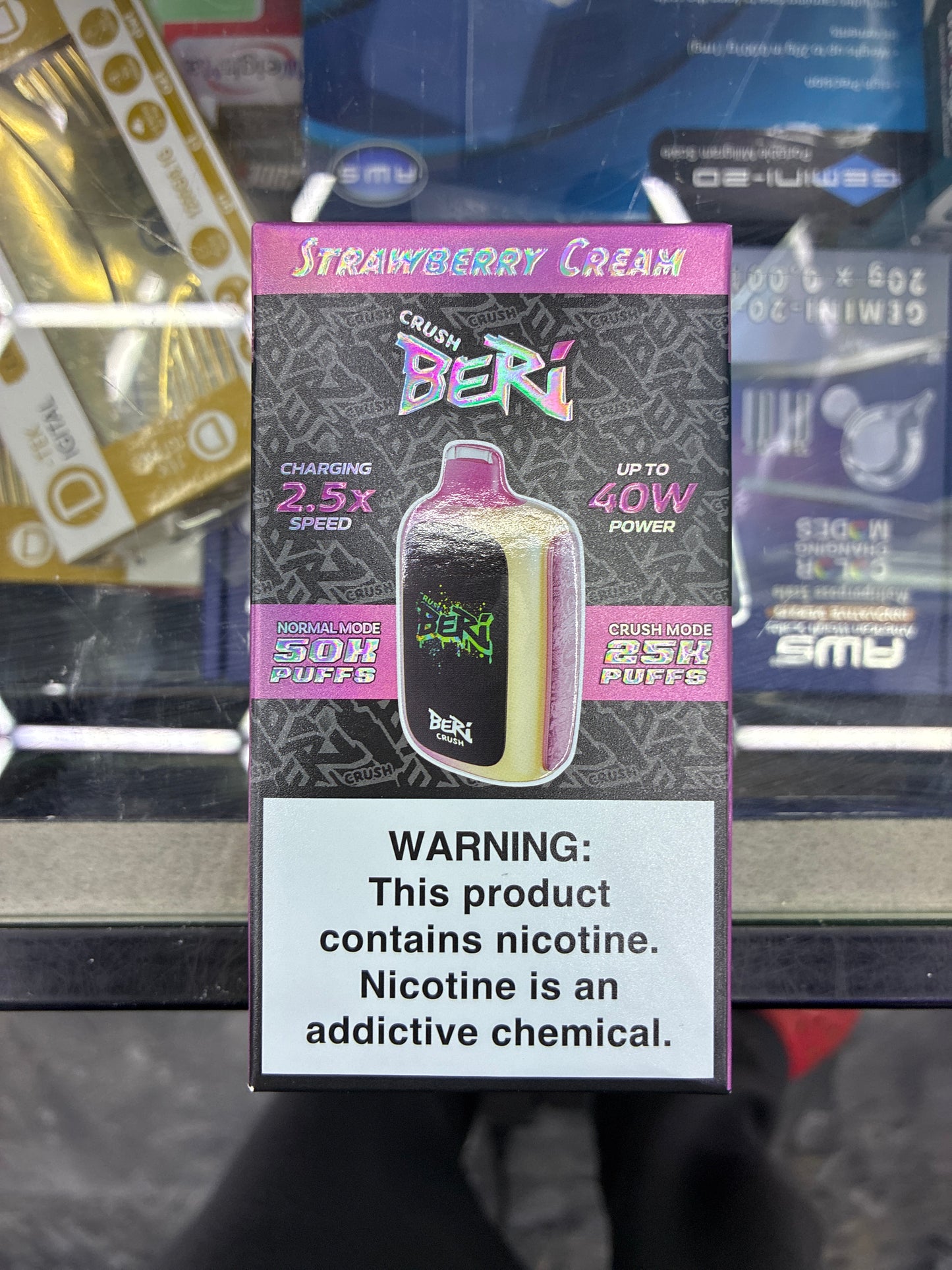 Crush beri strawberry cream 50k puffs