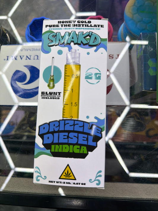 Smak’d Honey gold pure Thca distillate 2g drizzle diesel indica