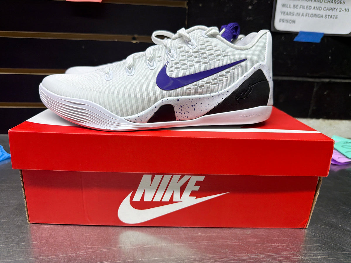 Nike Kobe 9 Elite Low EM Protro White Court Purple Size 9.5