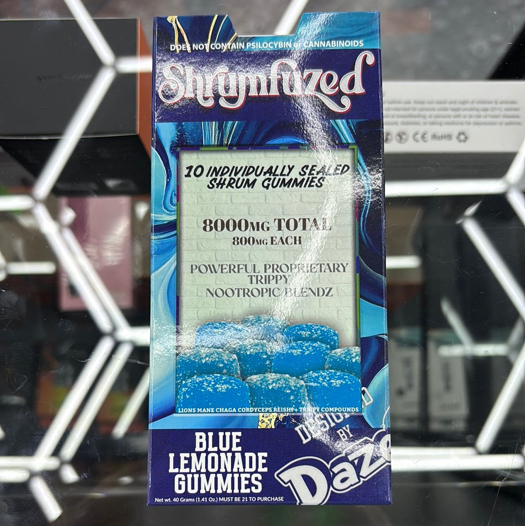 Shrumfuzed 10pack blue lemonade shroom gummies