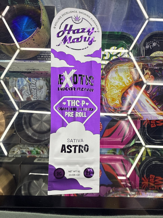 Hazy Mary Delta exotic preroll THCP Diamond infused 1G Astro (Sativa)