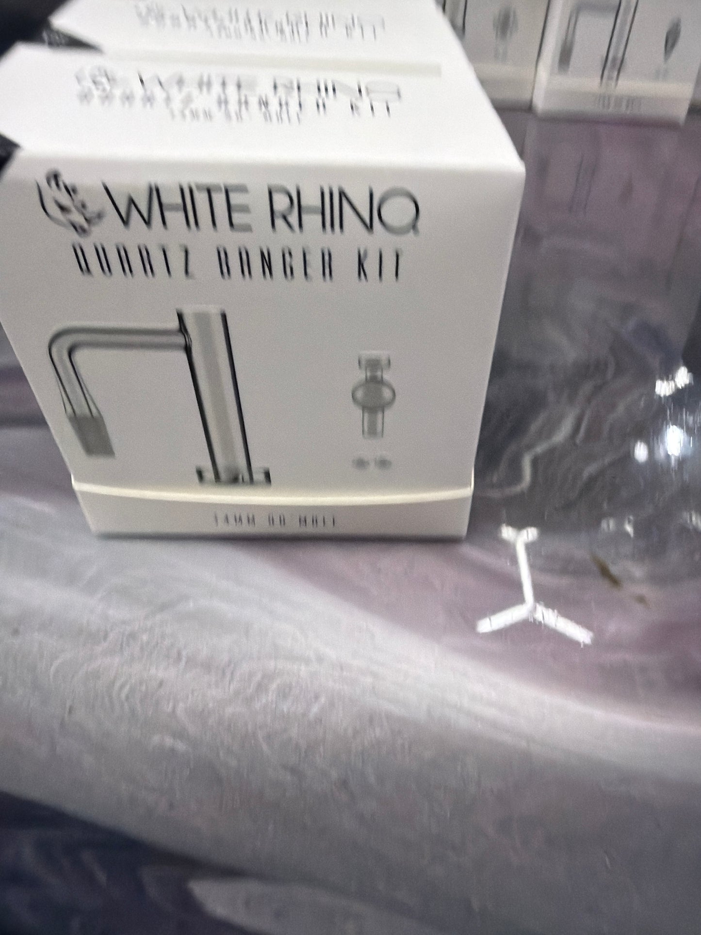 WHITE RHINO 14MM 90° Terp Slurper Quartz Banger Kit with Carb Cap & Terp Balls - V12