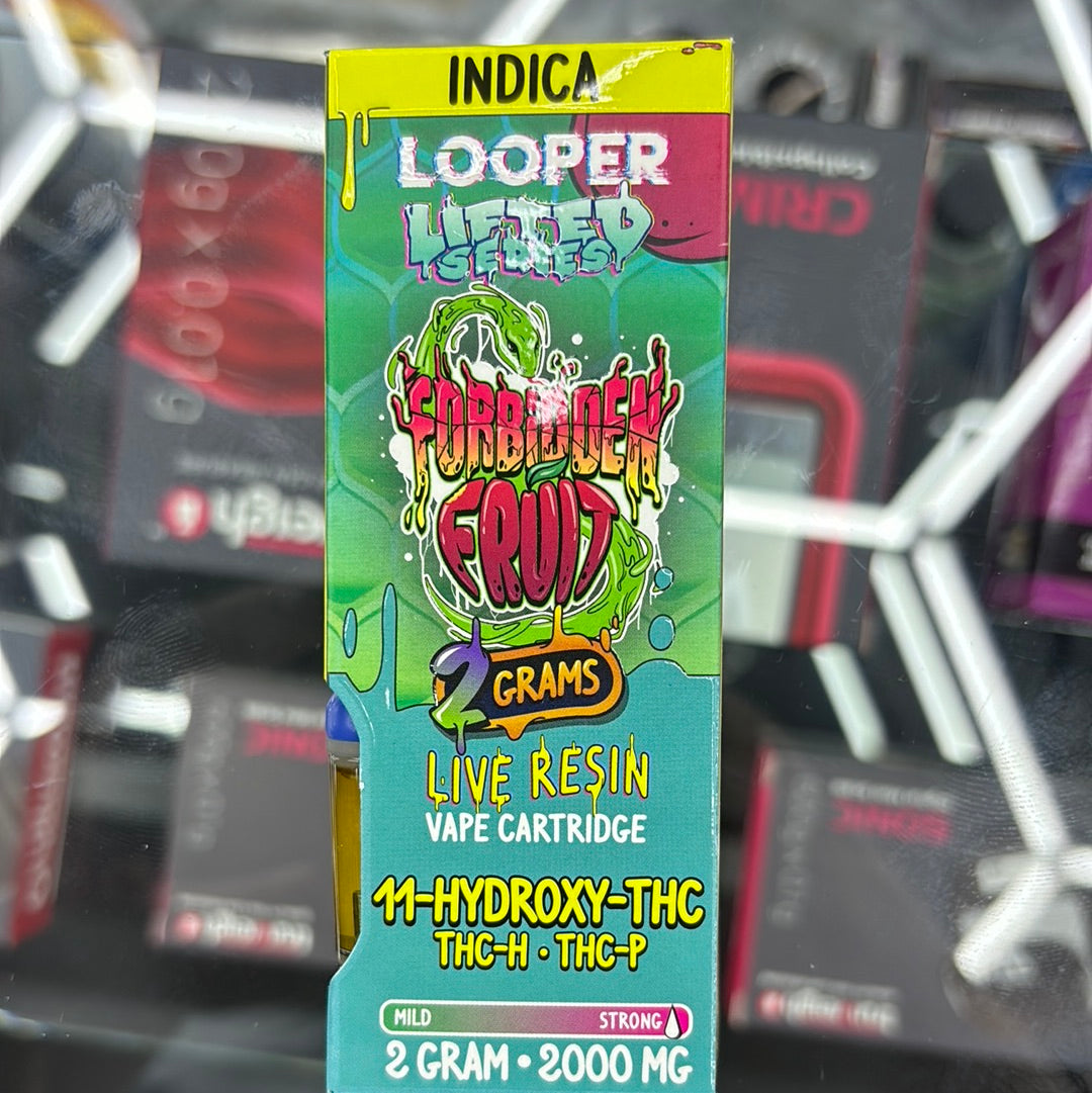 Looper lifted series, forbidden fruit, 2g live resin vape cartridge