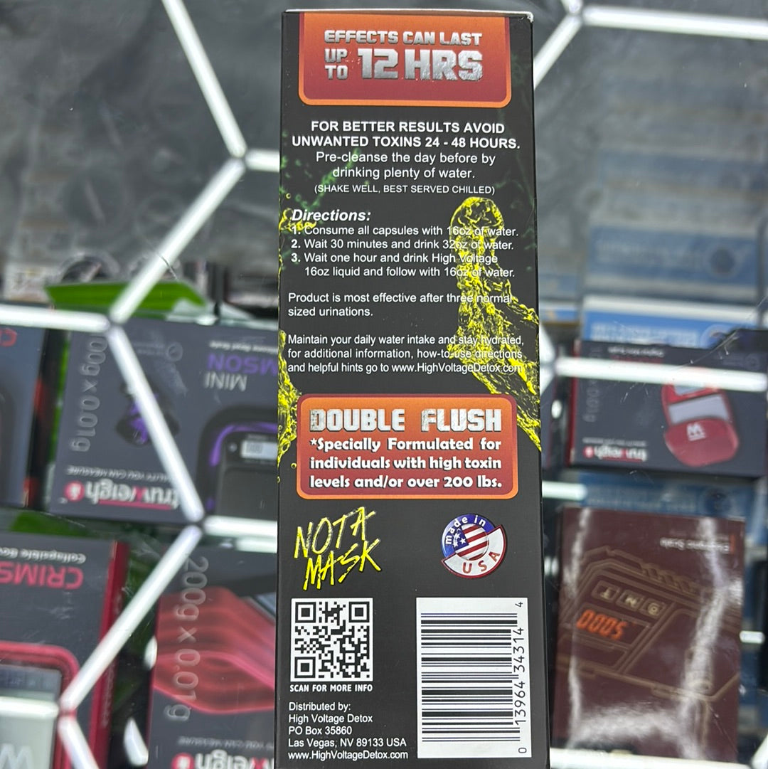 High voltage detox, double flush lemon lime flavor 16oz