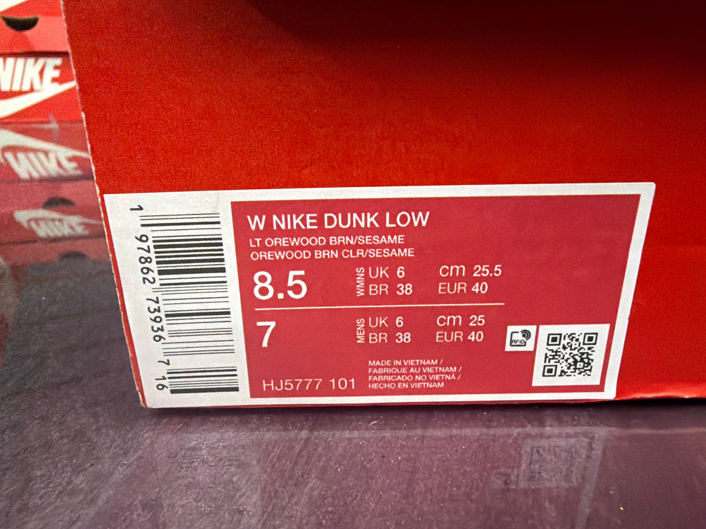 Nike Dunk Low Lace Soft Pearl (Women's) Size 8.5