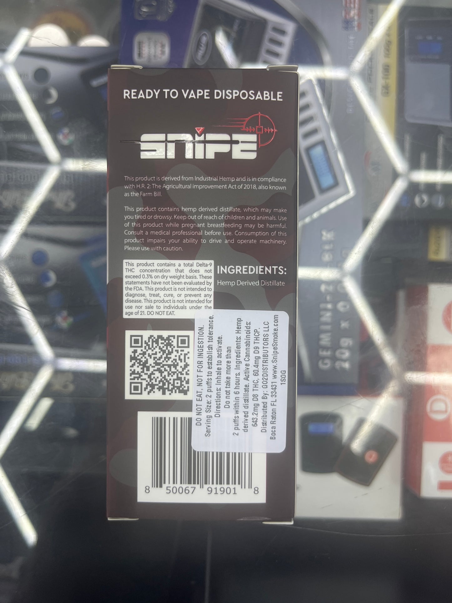 Snipe explosive blend live resin 1g vape ar15 sativa