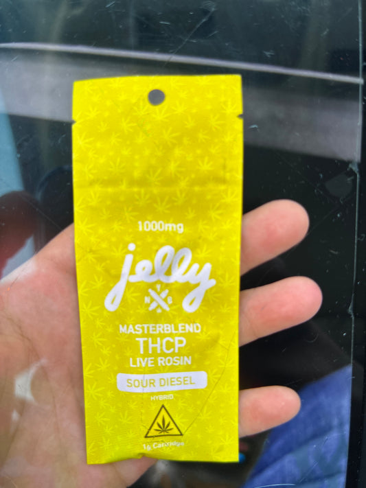 Jelly NYB masterblend 1g cartridge sour diesel hybrid