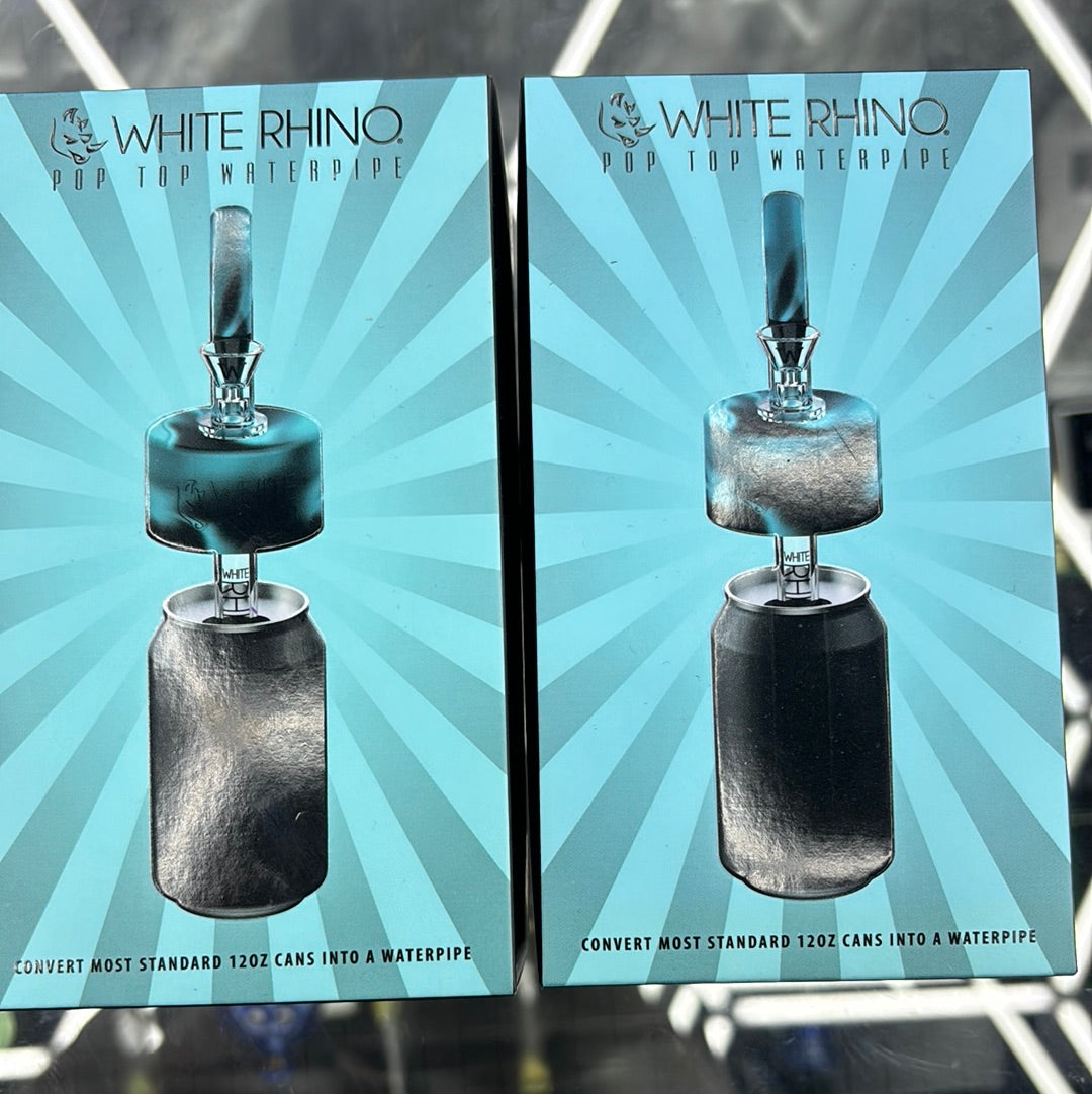 White rhino pop top water pipe