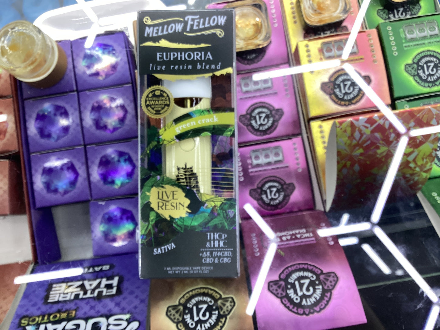 Mellow fellow green c, live resin sativa