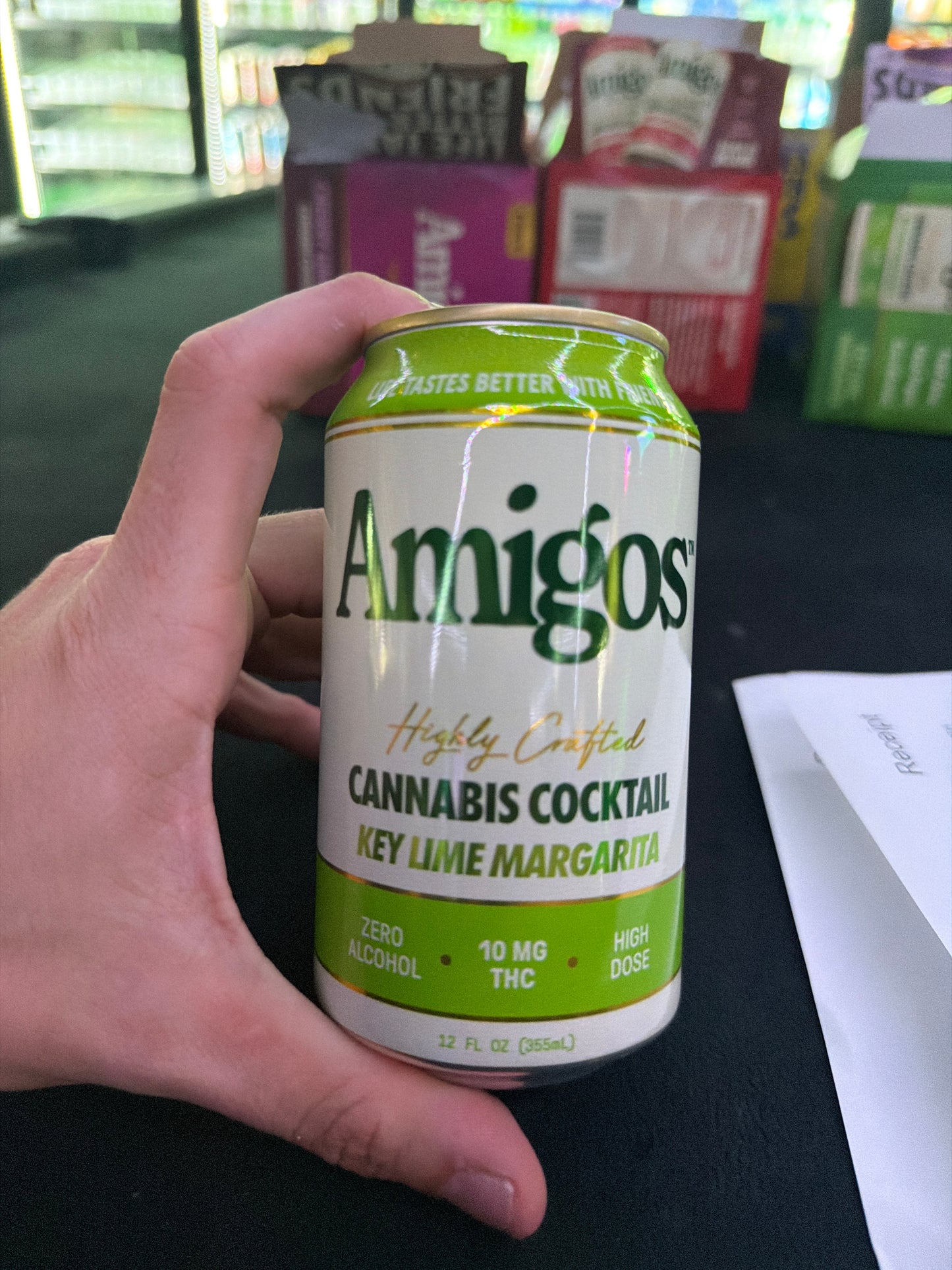 Amigos Cannabis Cocktail Key Lime Margarita 10mg 12floz