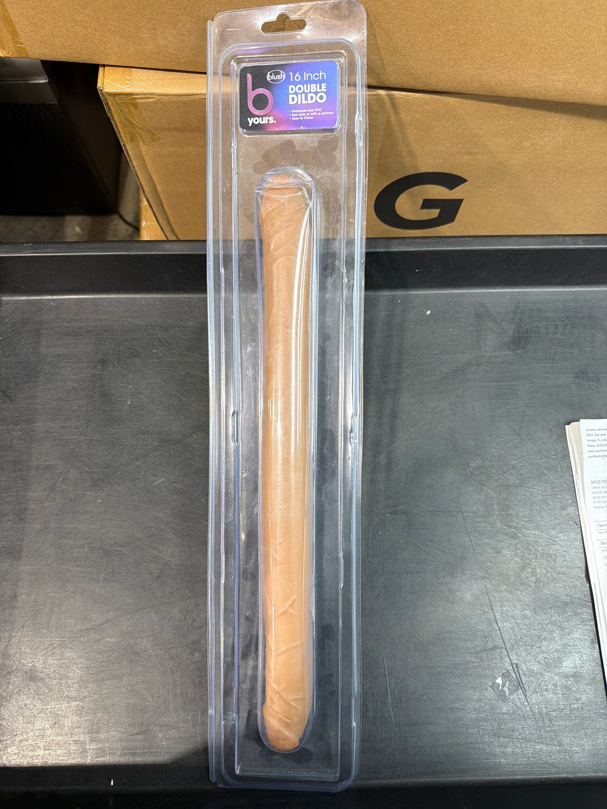 Blush adult novelty double dildo 16” skin