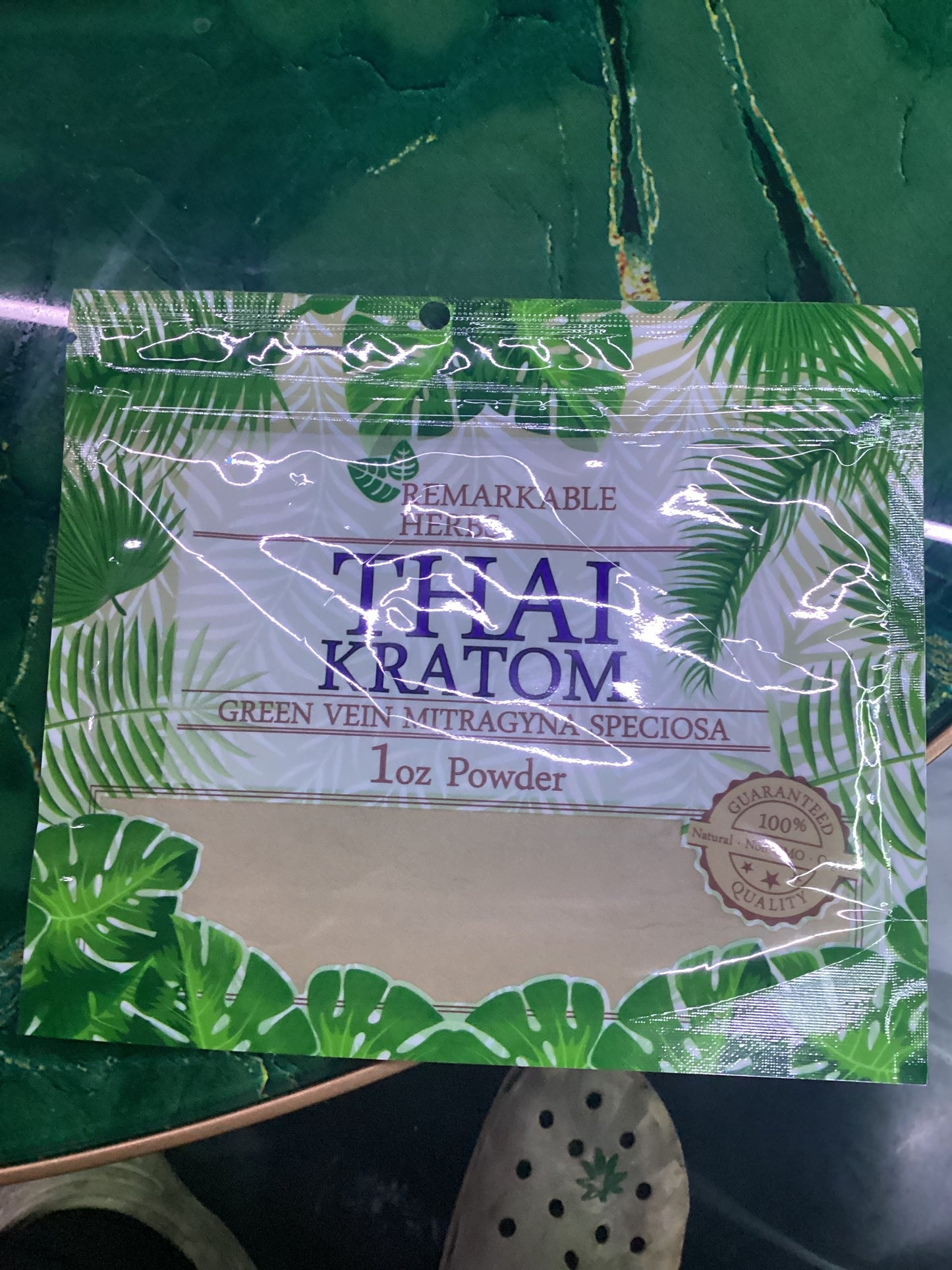Remarkable herbs, thai Kratom , green vein mitragyna speciosa 1oz powder