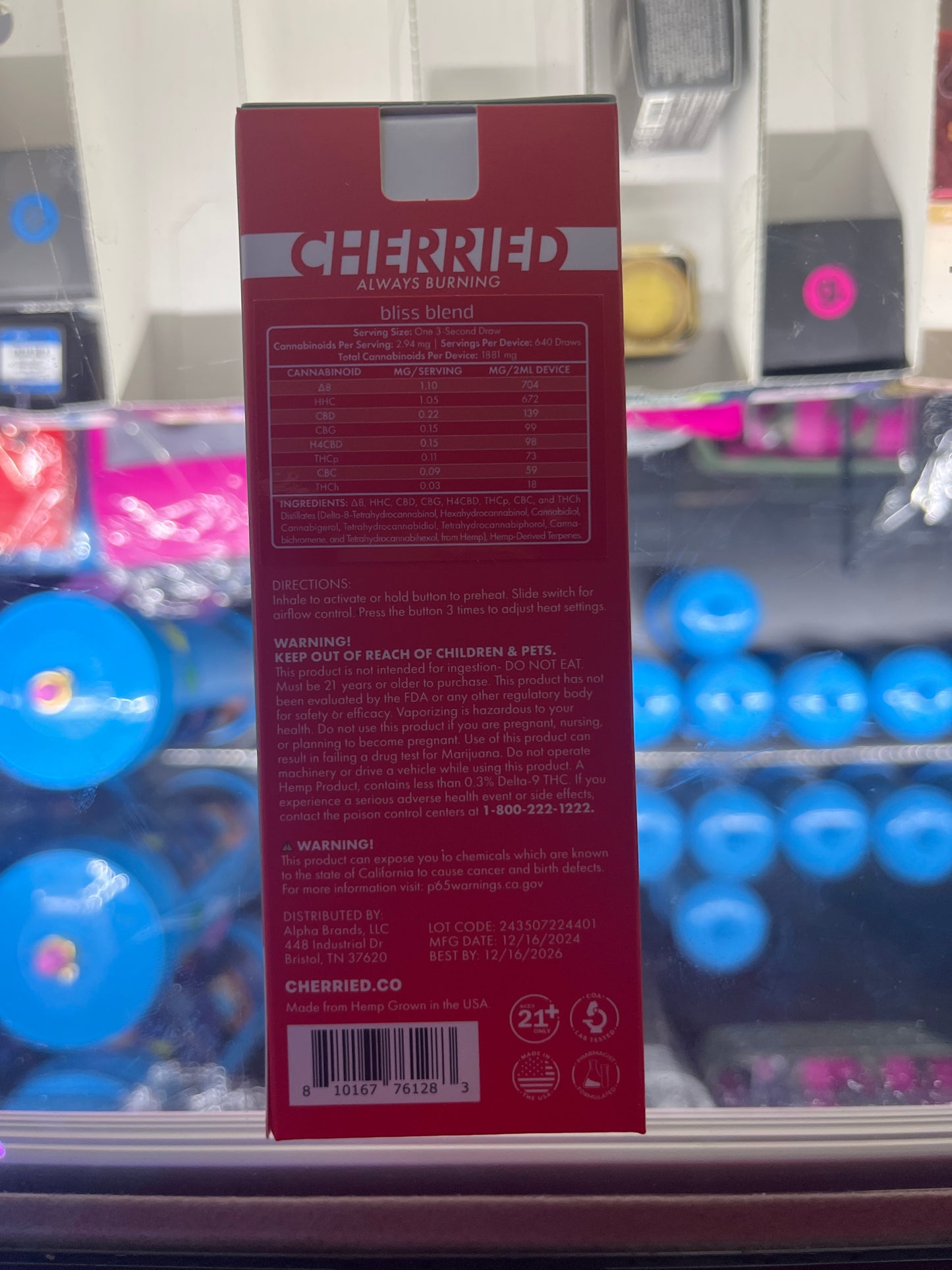 Cherried bliss blend 2g dispo zelato sativa