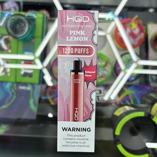 HQD pink lemon 1200 puffs curvie plus