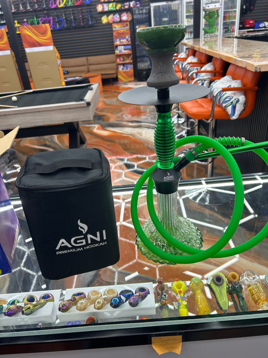 Agni travel hookah green