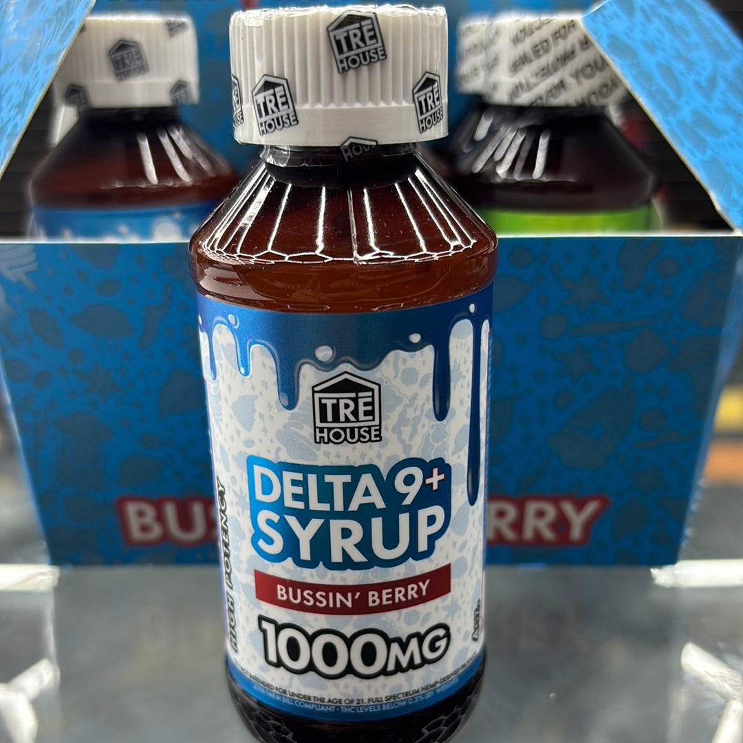Treehouse Delta 9 syrup, Bussin berry