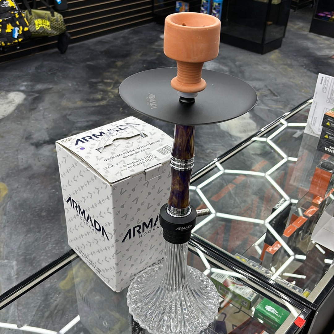 Armada hookahs marble purple large