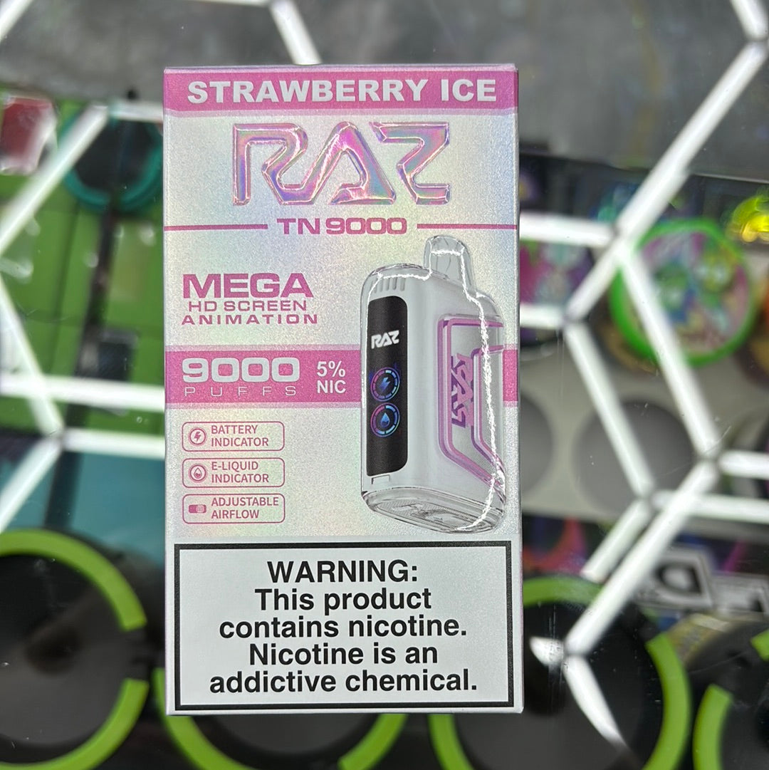 Raz 9000puffs strawberry ice