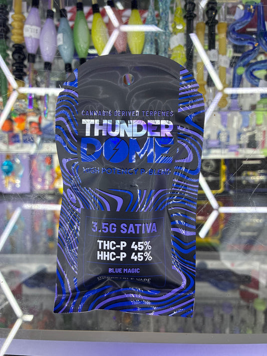 Thunder Dome Thc-p hhc-p blend 3.5g disposable Blue magic sativa