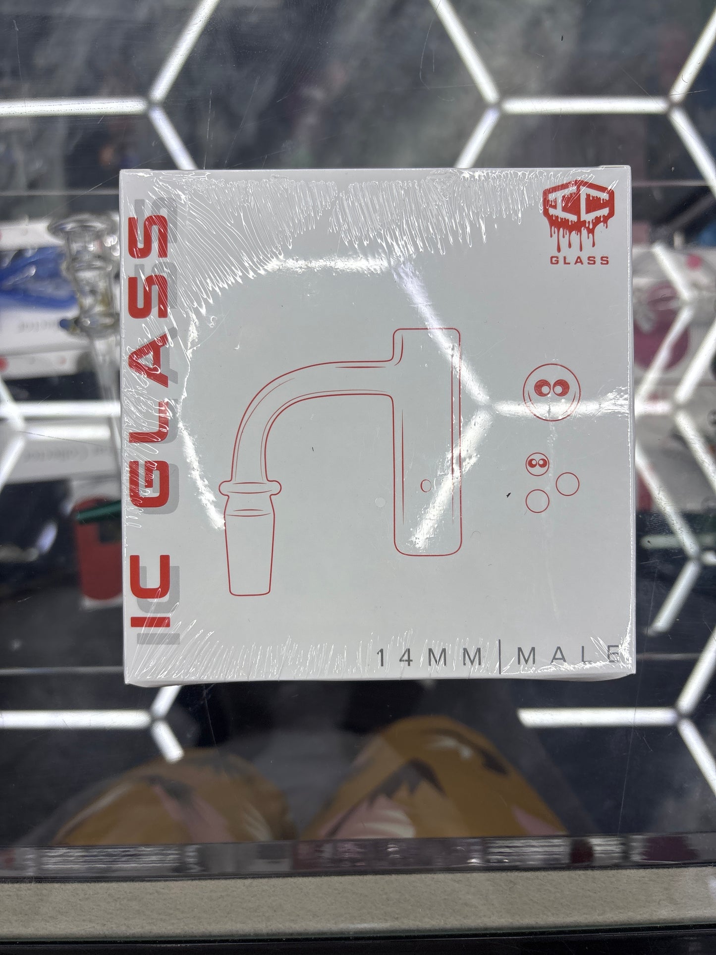 Ic glass  14 mm male 90°