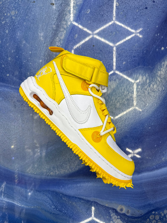 Nike Air Force 1 mid SP off-white varsity maize (men’s) size 9.5