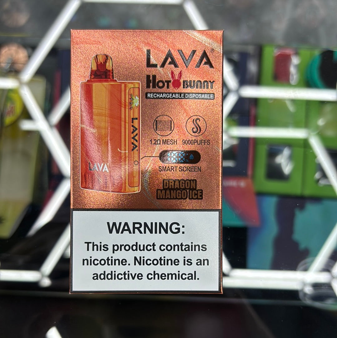 Lava hot bunny 9000 puffs dragon mango ice