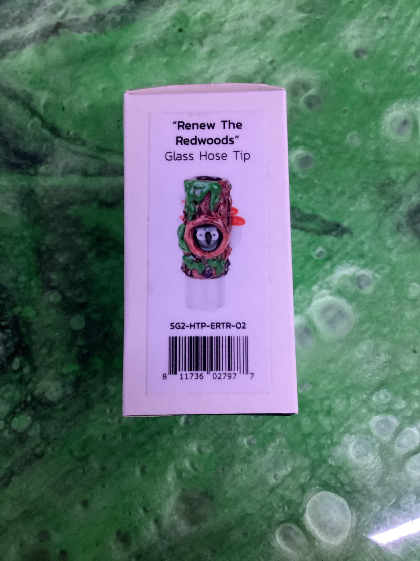 Stundenglass glass hose tip “renew the redwoods”