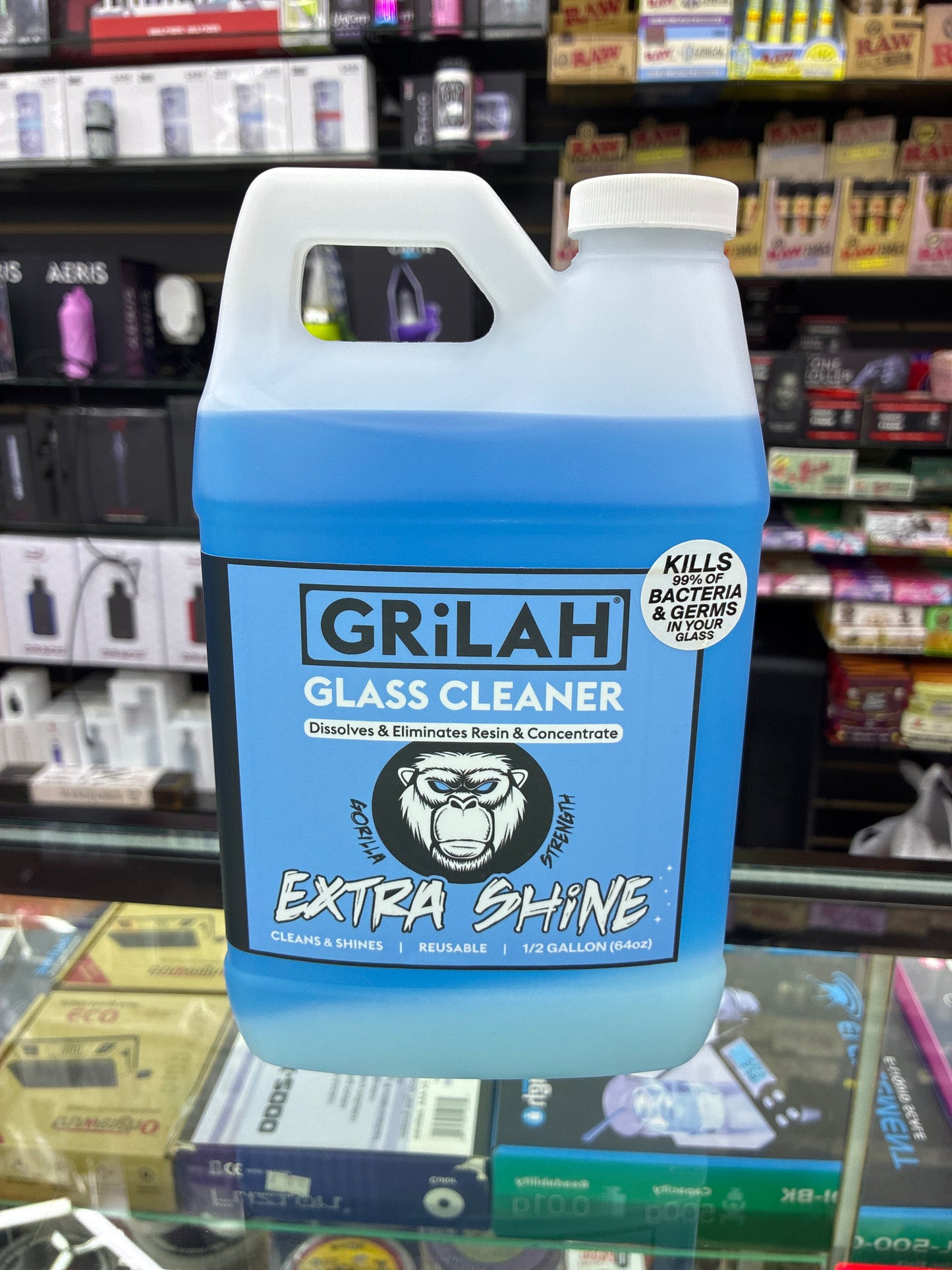 GRiLAH GLASS CLEANER EXTRA SHINE 64oz