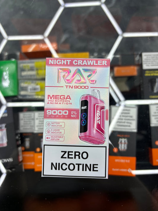 Raz 9000puffs nightcrawler zero nicotine