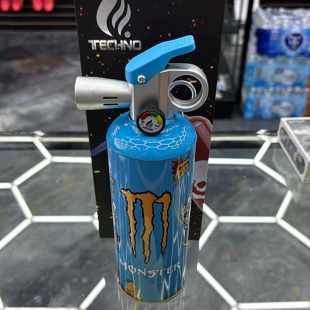 Techno extinguisher, torch, monster design