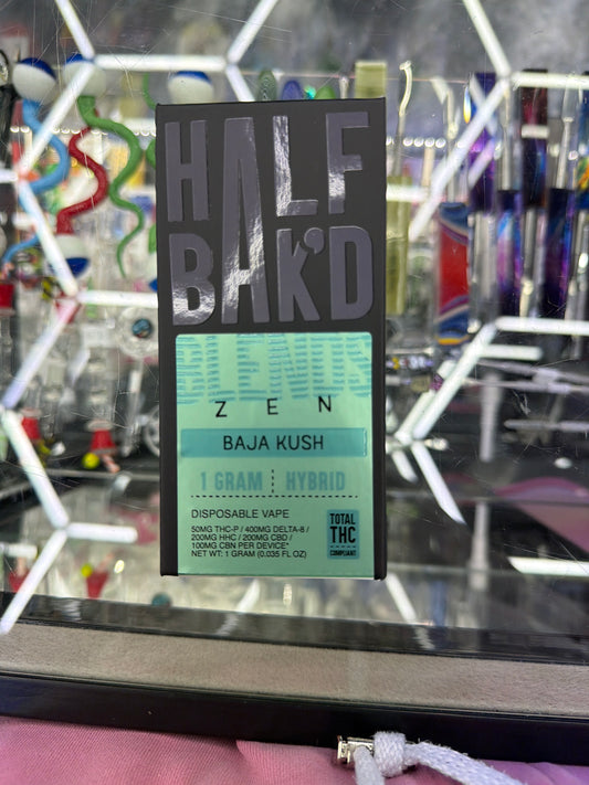 Half Bak’D hype blend thcp disposa vape 1g baja kush hybrid