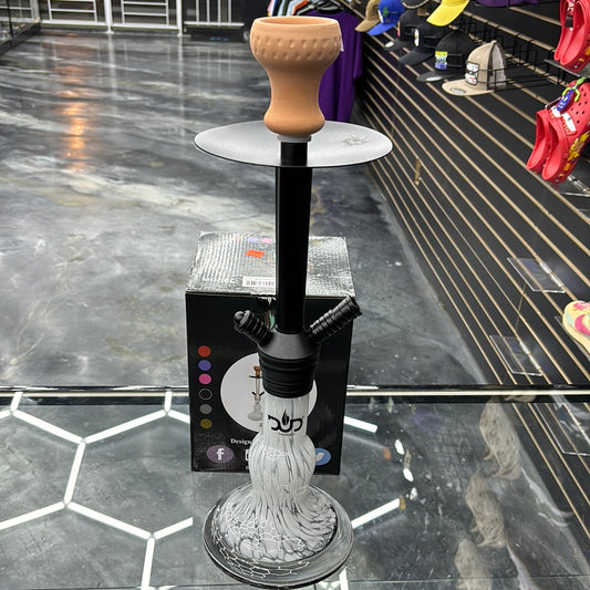 Dud hookah smokey white, and black