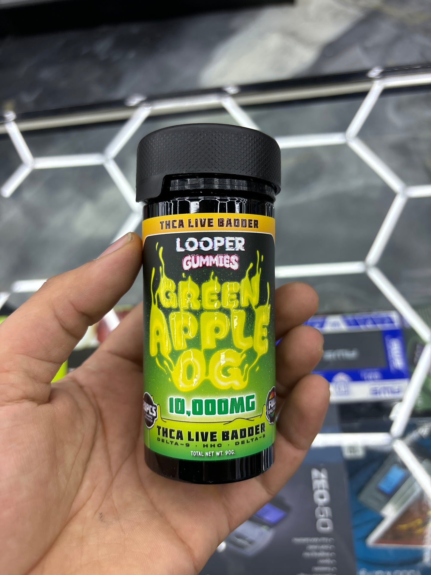 Looper gummies thca live badder green apple OG 10,000 MG