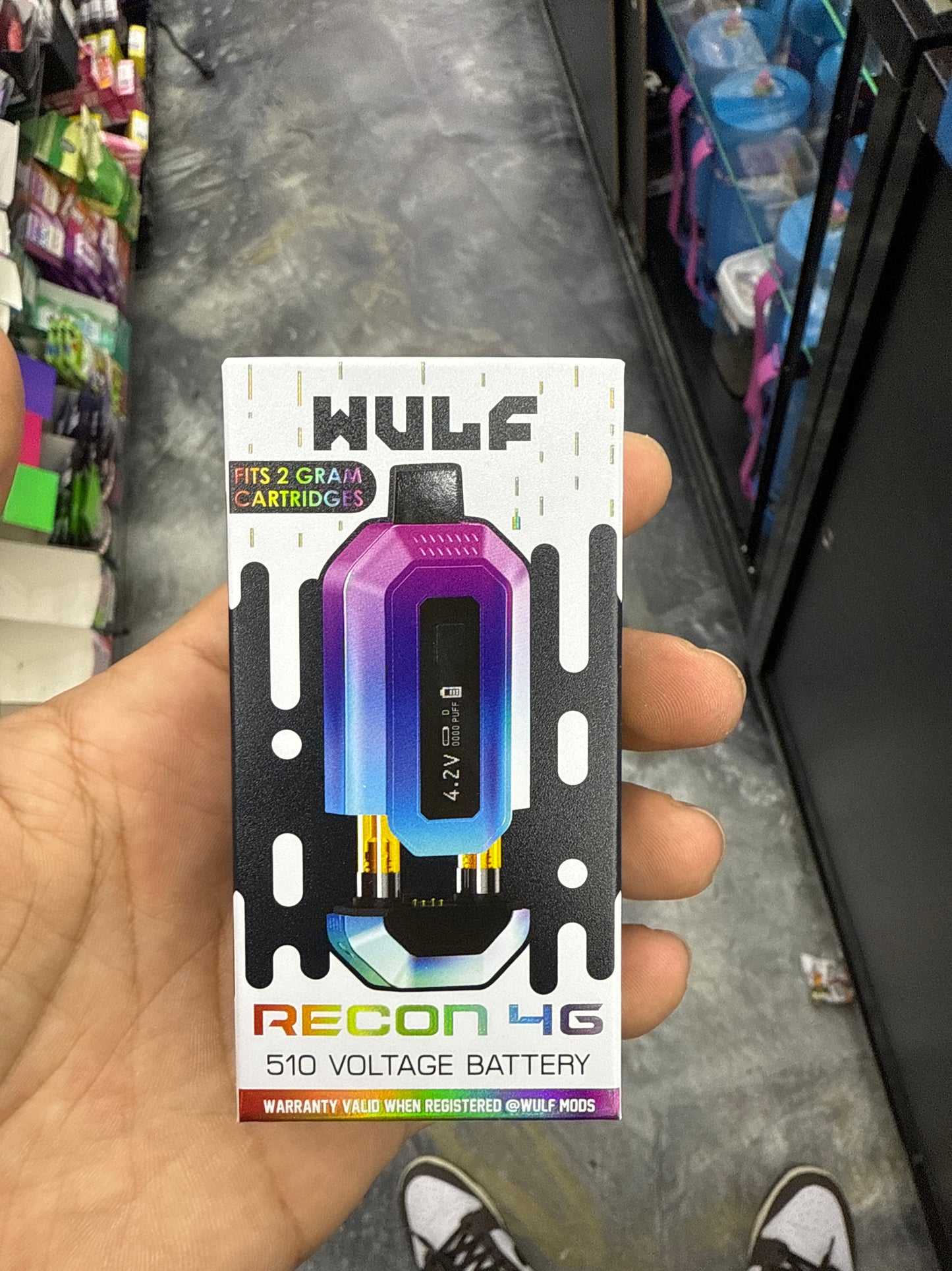Wulf recon 4g 510 voltage battery fits 2 g cartridges