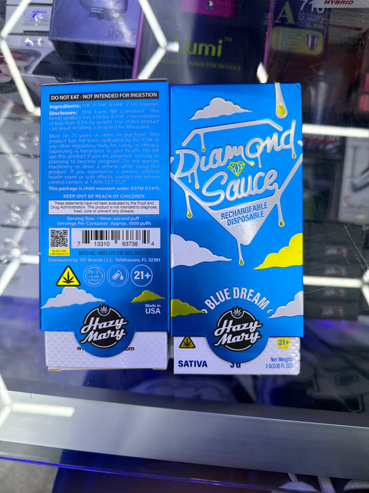 Hazy Mary Diamond Sauce 3g disposable Blue dream sativa
