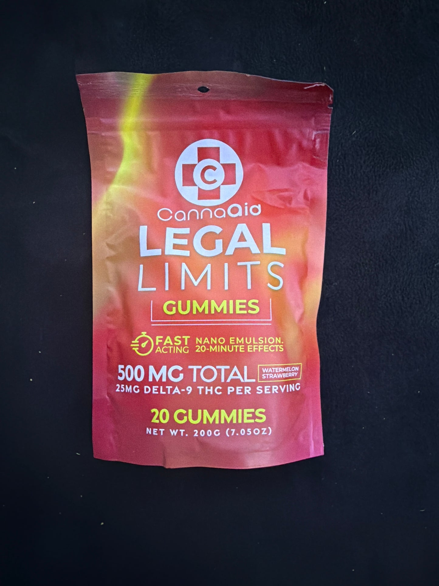 CannaAid Legal limit gummies 25mgx20ct watermelon strawberry