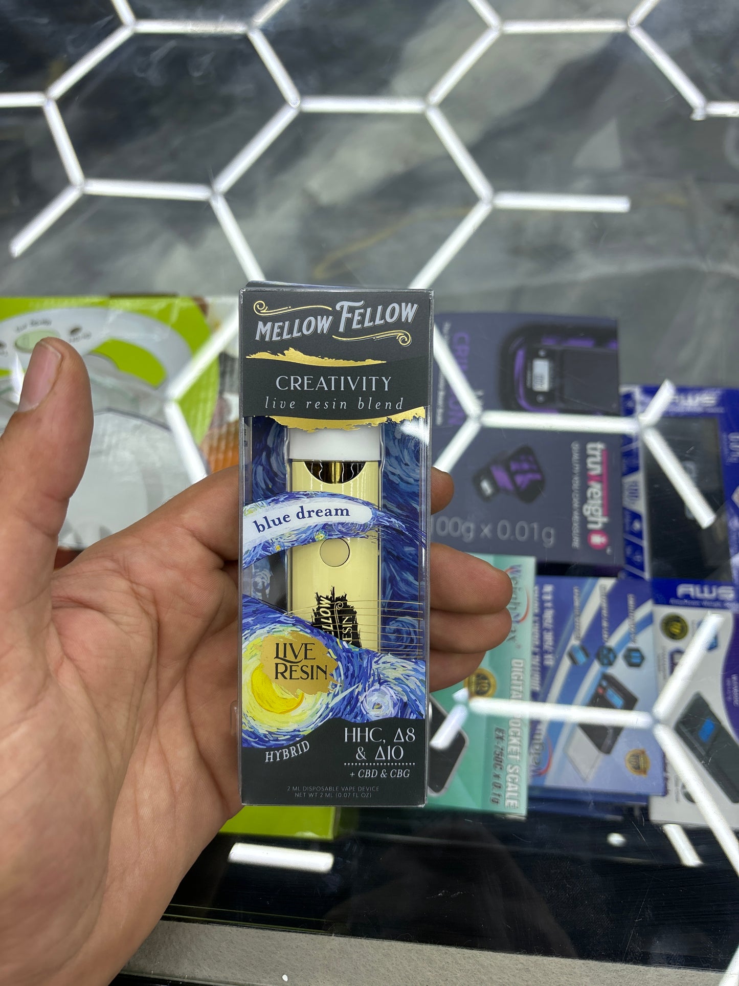 Mellow fellow blue dream, live resin hybrid