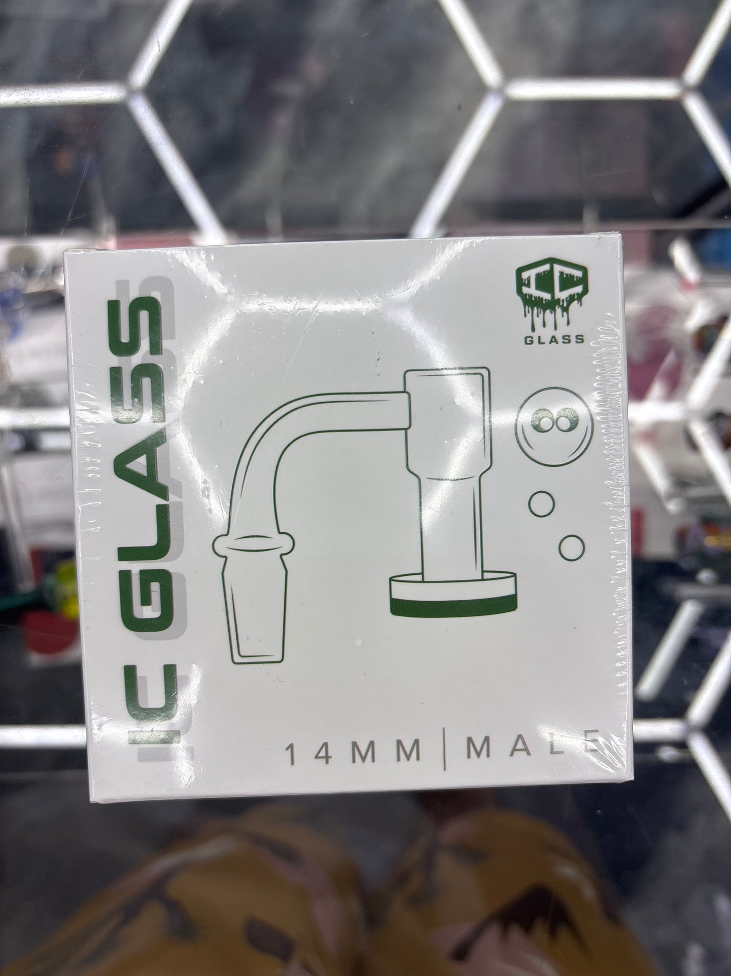 Ic glass  14 mm male 90°