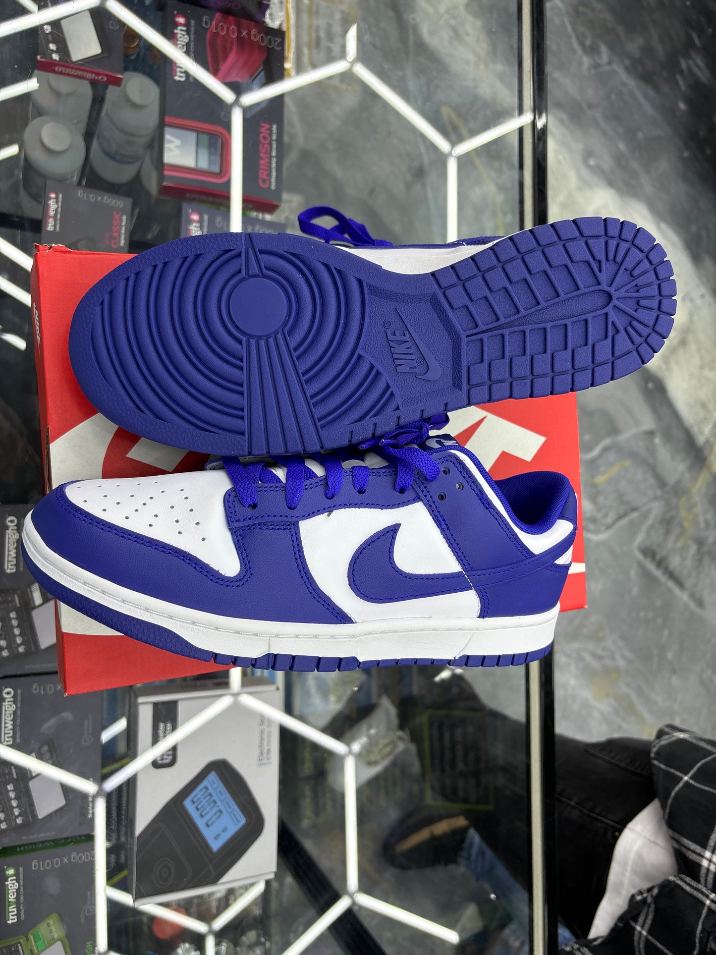 Nike dunk low retro white/Concorde university blue size 10m