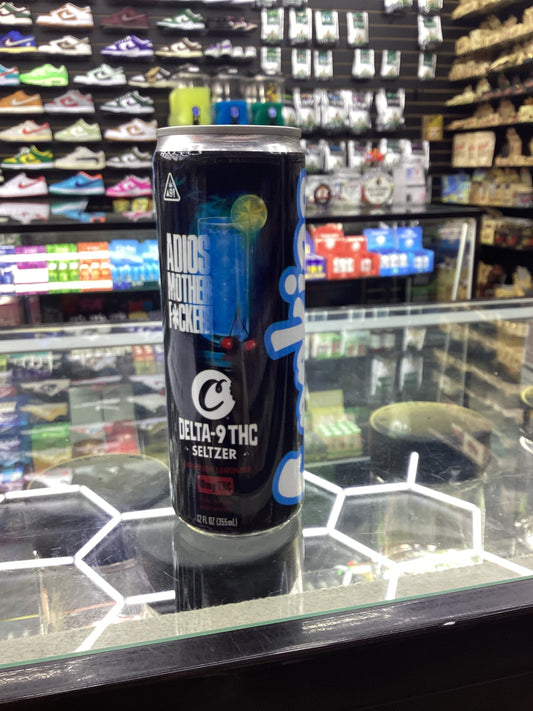 Cookies delta thc seltzer adios mother f*cker (raspberry lemonade) 12floz