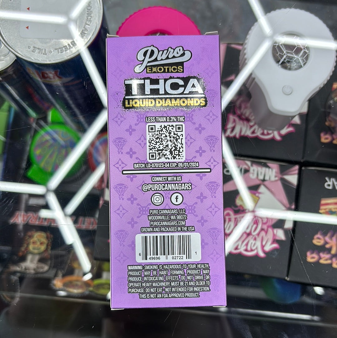Puro thca liquid diamonds purple barnie, 2G