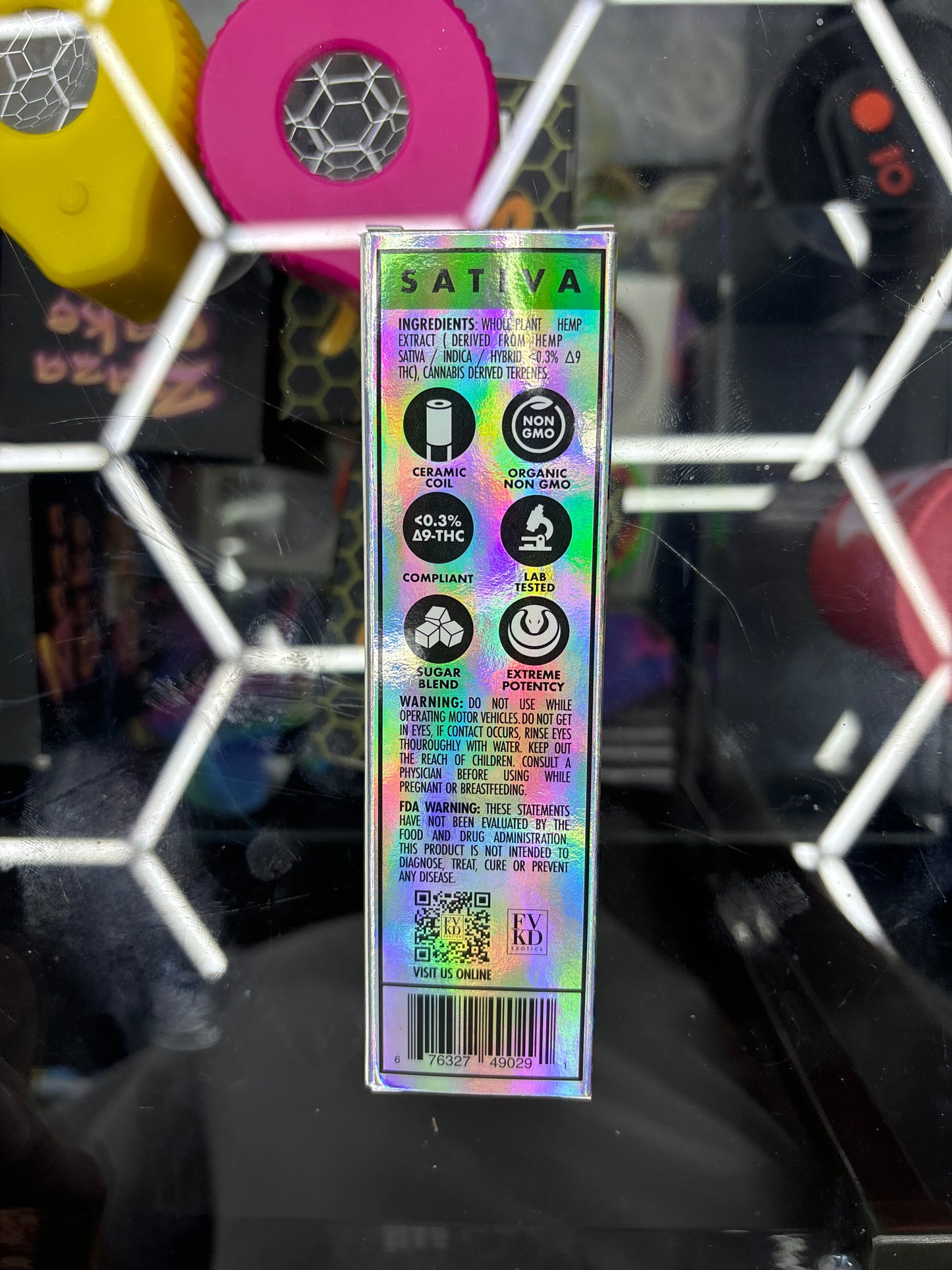 Fvkd exotics tropicana cookies, 3.5G sativa THCA sugar